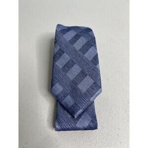 Calvin Klein Purple Plaid Pattern Silk Blend Slim Designer Tie NWT